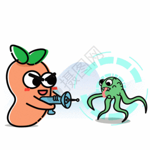 萝小卜卡通形象表情包gif图片素材