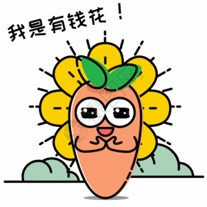 萝卜牛肉萝小卜卡通形象表情包GIF高清图片