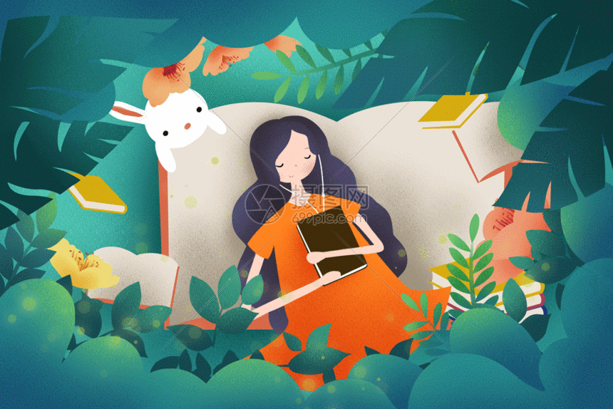 爱阅读gif动图图片-正版gif素材401071412-摄图网