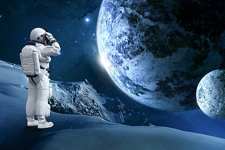 宇航员登录外星背景图片