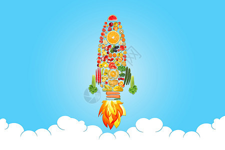 水果蔬菜火箭图片