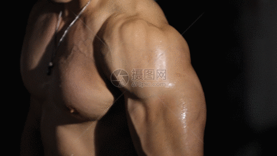 健身肌肉男GIF图片