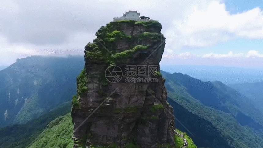 航拍高山景点gif动图图片-正版gif素材401079148-摄图网