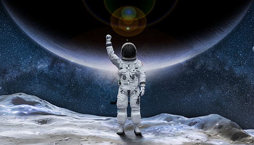宇航员登录月球背景图片