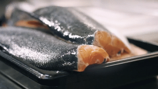 三文鱼沙拉美食三文鱼GIF高清图片