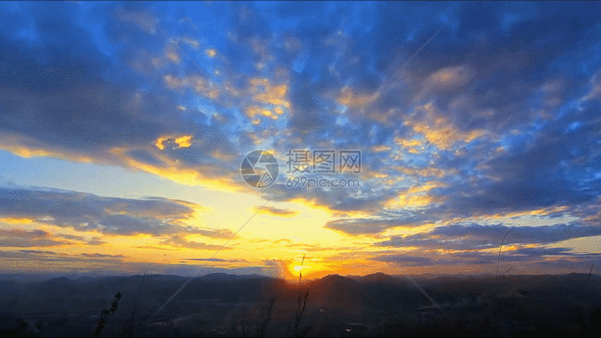 夕阳风景GIF图片