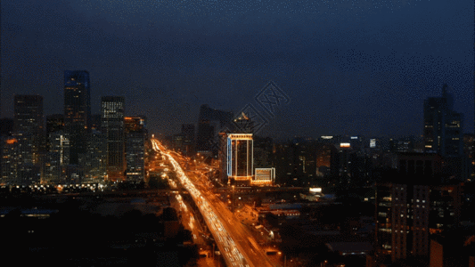 城市夜晚风景GIF图片
