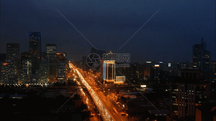 城市夜晚风景GIF图片