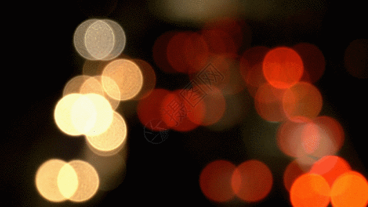 夜晚朦胧的车流夜景GIF图片