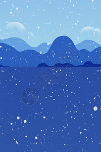 手绘冬天背景背景图片