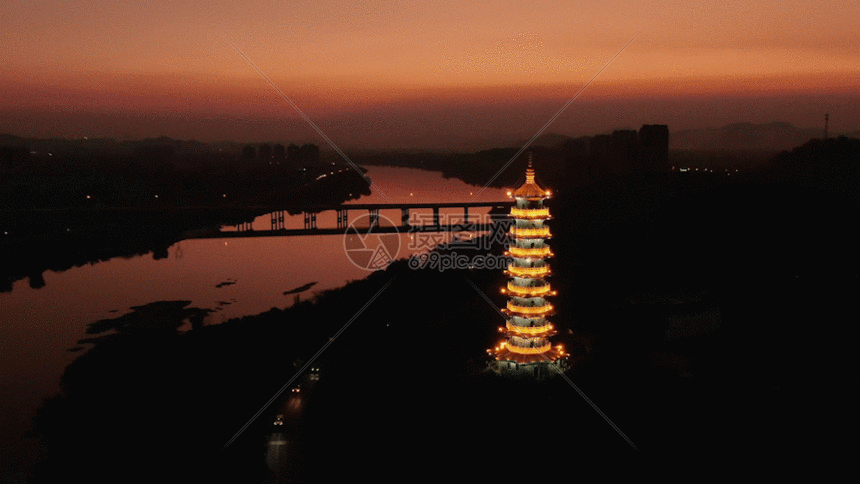 图片下载,该gif动态图片标题为广东航拍夜景gif,编号:401091133,格式