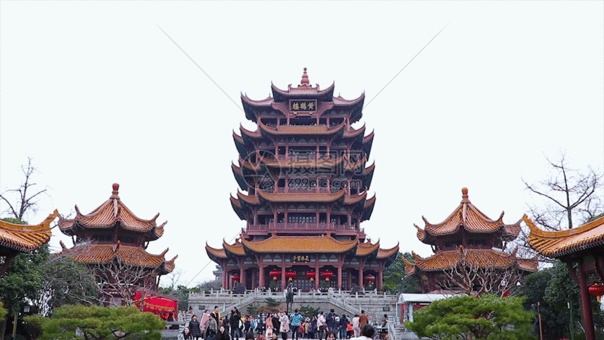 黄鹤楼公园gif动图图片-正版gif素材401092234-摄图网