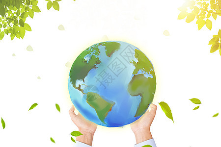 保护绿色地球背景图片