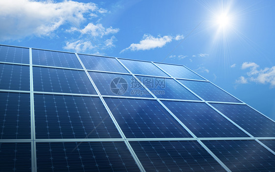 太阳能板发电场景图片