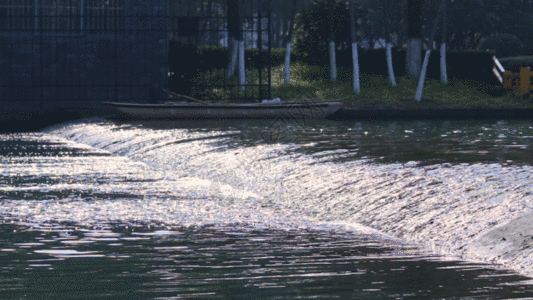 流动的湖水实拍GIF图片