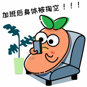 萝小卜卡通形象配图gif图片素材