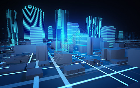科技光线城市建筑空间背景图片