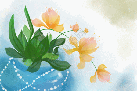 复古花饰花卉背景GIF高清图片