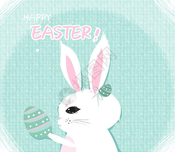 复活节兔子治愈绿兔子高清图片