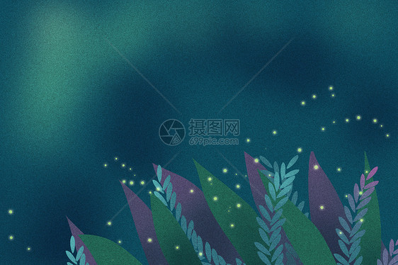 绿色植物插画图片