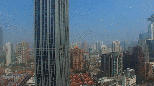 航拍上海建筑GIF图片