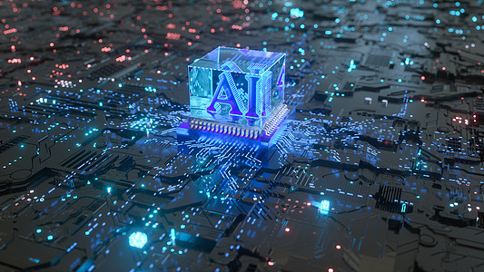 C4D模型AI智能科技场景设计图片