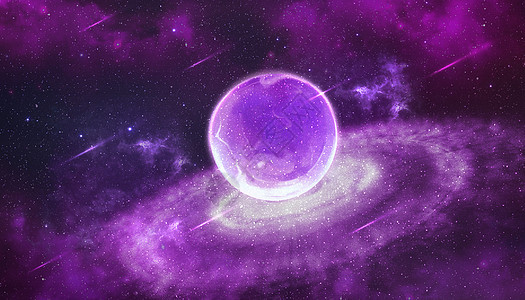 梦幻紫色星球背景图片
