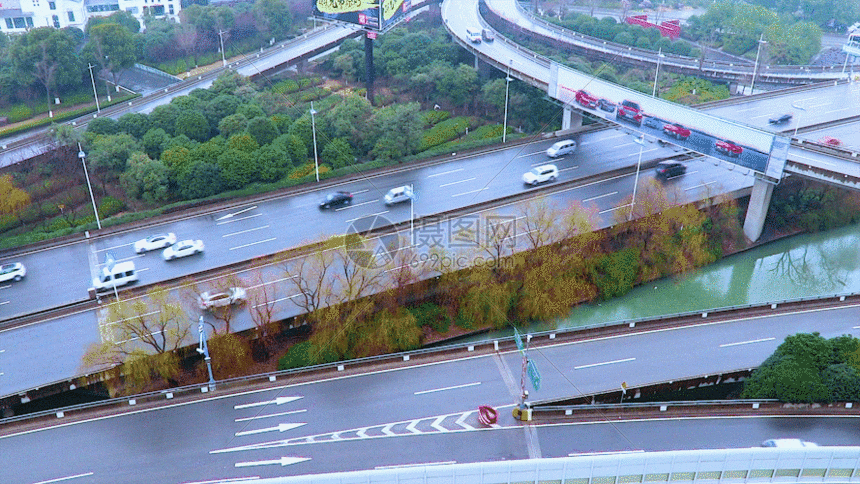 实拍城市高架立交gif