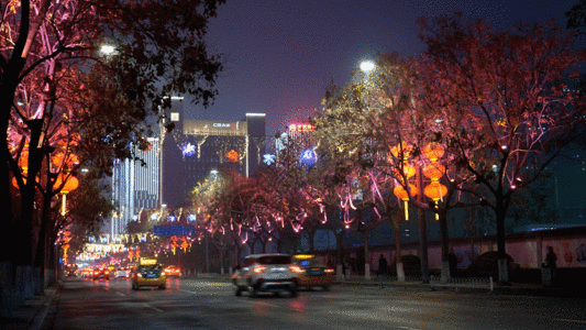 城市街景城市夜晚GIF高清图片