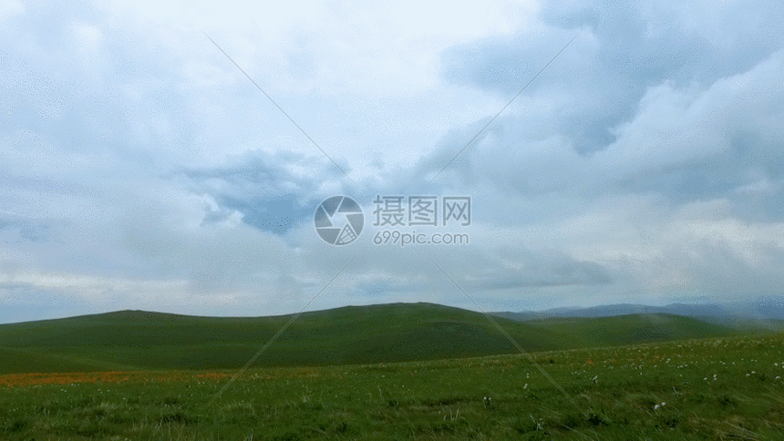 新疆草原天气乌云gif动图图片-正版gif素材401111964-摄图网