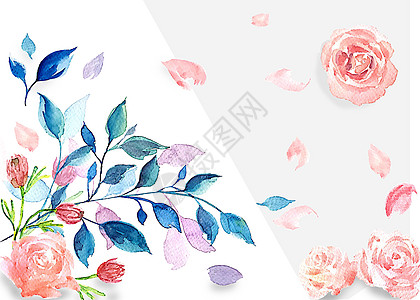 水彩花背景图片 水彩花背景素材 水彩花底图 摄图网