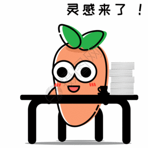 萝小卜卡通形象配图gif图片素材