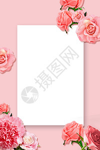 粉色鲜花背景图片