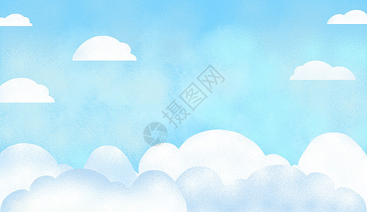 清新蓝天白云背景图片