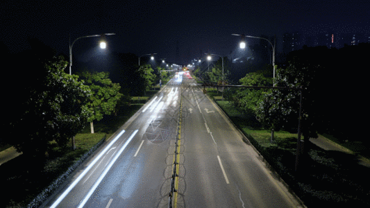 城市公路交通延时GIF图片