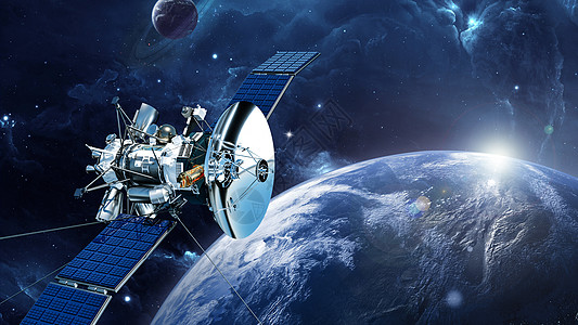 太空卫星航天科技背景高清图片