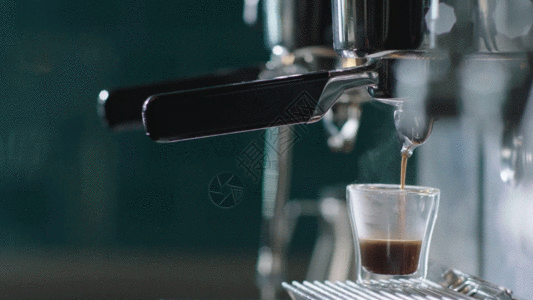 黑色磨砂咖啡流淌局部动图gif高清图片