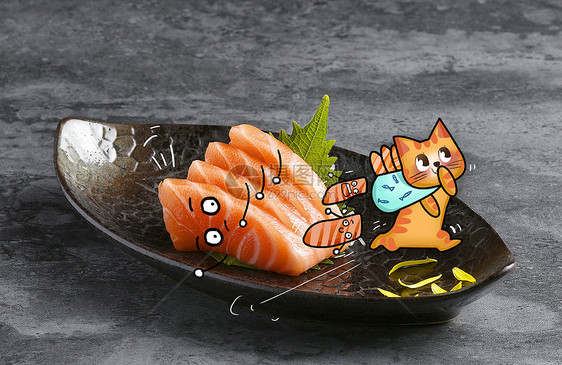 创意日本三文鱼料理图片