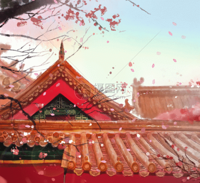 春天樱花gif动图图片-正版gif素材401126204-摄图网