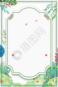 植物边框背景设计图片