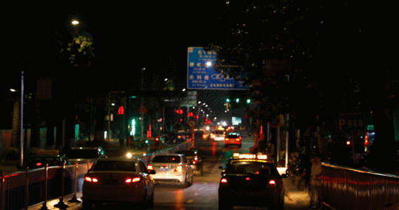 城市夜晚道路夜晚的街道4K超清GIF高清图片
