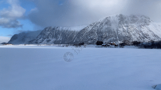 风景欧洲雪山GIF高清图片