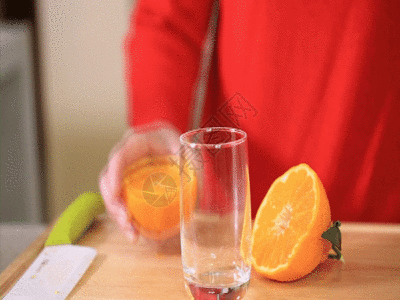 丑橘果汁GIF图片