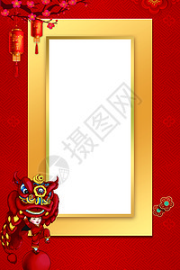 红金喜庆新年背景背景图片