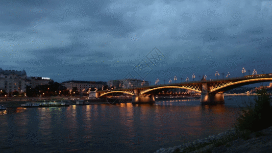 桥梁夜景夜景拍摄桥梁GIF高清图片