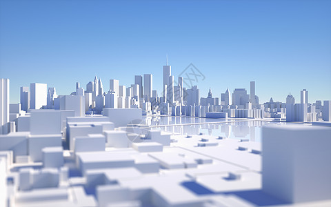 科技白色城市建筑空间背景图片