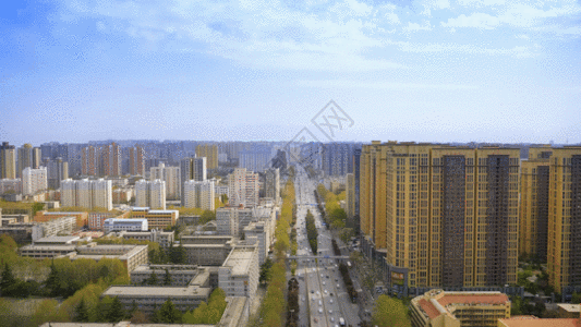 城市俯瞰延时GIF图片