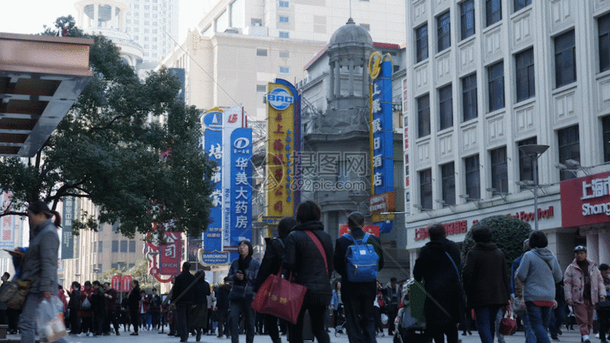 上海南京路商业街gif