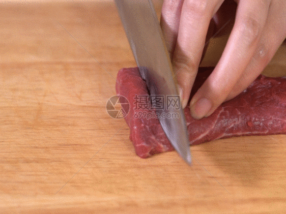 切牛肉GIF图片