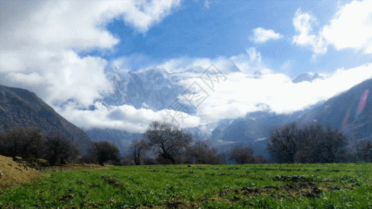 延时喜马拉雅山脉雪山GIF图片